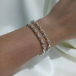 Pulsera Rolo Modelo N�9: Cuadrado