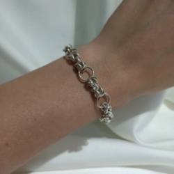 Pulsera Rolo Modelo N�15: Punto peruano + arandela