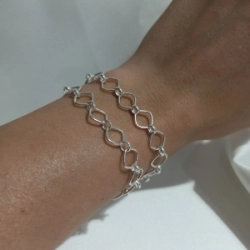 Pulsera Rolo Modelo N�26: Cuadrado + rolo