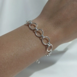 Pulsera Rolo Modelo N�35: Rolo + Arandelas x 5