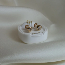 Abridor Tri&aacute;ngulo con cubic - Zafiro Blanca - Grande