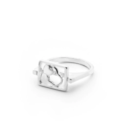 Anillo Coraz�n doble - Modelo N� 6