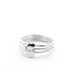 Anillo Coraz�n doble - Modelo N� 9