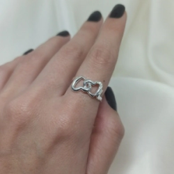 Anillo Coraz�n doble - Modelo N� 13