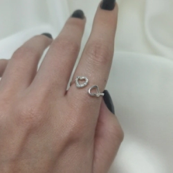 Anillo Coraz�n doble - Modelo N� 16