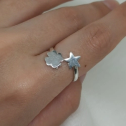 Anillo "Estrella + Tr�bol"