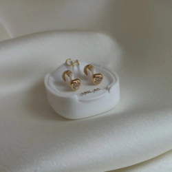 Abridor Coraz�n con cubic - Zafiro Blanco