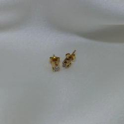 Aro pasante - Modelo N� 19: c�bic cuadrado champagne