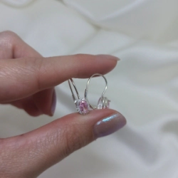 Aros cierre franc�s - Modelo N� 3 - Rosa