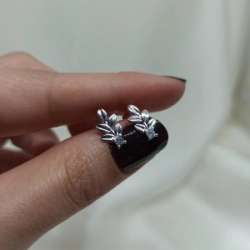 Aros pasantes hojitas -  Modelo N� 32