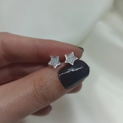 Aros pasantes estrellas -  Modelo N� 34