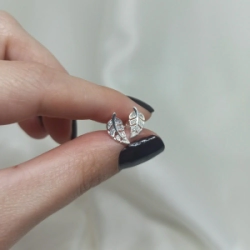 Aros pasantes hojita -  Modelo N� 37