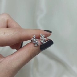 Aros pasantes hojita -  Modelo N� 39