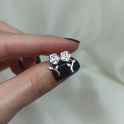 Aros pasantes flor -  Modelo N� 100
