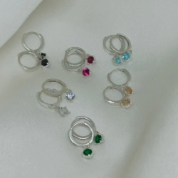 Aros cierre huggies + dije - Modelo N&deg; 20