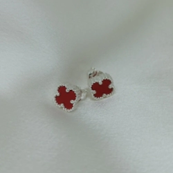 Aros pasantes Tipo Vancleef rojo - Modelo N� 15