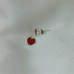 Aros pasantes Tipo Vancleef rojo - Modelo N� 16