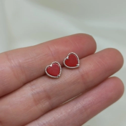 Aros pasantes Tipo Vancleef rojo - Modelo N� 16