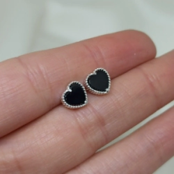 Aros pasantes Tipo Vancleef negro - Modelo N� 19