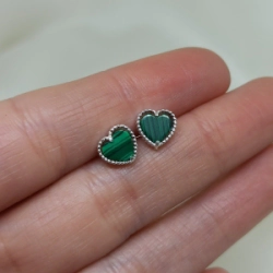 Aros pasantes Tipo Vancleef verde - Modelo N� 22