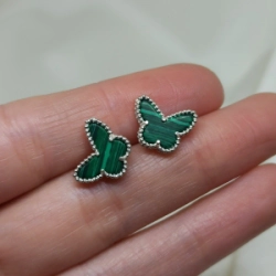 Aros pasantes Tipo Vancleef verde - Modelo N� 23