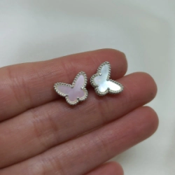 Aros pasantes Tipo Vancleef blanco- Modelo N� 24