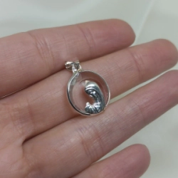 Dije Virgen Ni�a - Cristal - 17 mm - Modelo N� 3