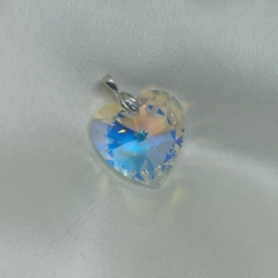 Dije Coraz�n Cristal - Boreal Blue