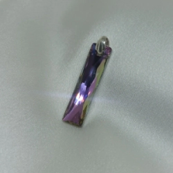 Dije Rect�ngulo Cristal  - Violeta