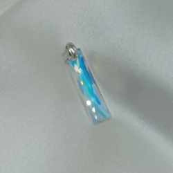 Dije Rect�ngulo Cristal  - Boreal Blue