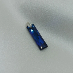 Dije Rect�ngulo Cristal  - Azul titanic