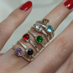 Anillo medio cintillo - Modelo N� 14