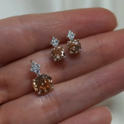 Dije + Aros C�bic - Modelo N�  12