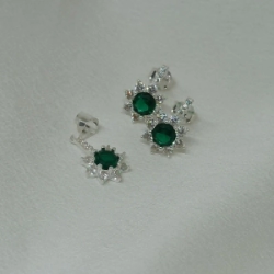 Dije + Aros C�bic - Modelo N�  15