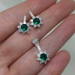 Dije + Aros C�bic - Modelo N�  15