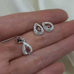 Dije + Aros C�bic - Modelo N�  17