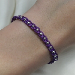 Pulsera Hilo violeta  - Modelo N� 22