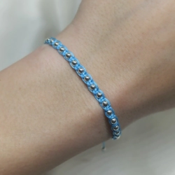 Pulsera Hilo celeste  - Modelo N� 23