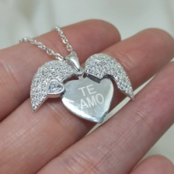 Conjunto Cadena + Dije - Coraz�n + "Te amo"
