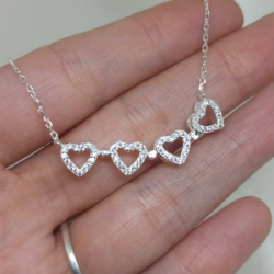 Conjunto Cadena + Dije - Tr�bol de corazones