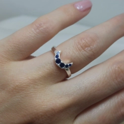 Anillo Micro luna y estrellas - Modelo N� 02