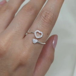 Anillo doble coraz�n - Modelo N� 04