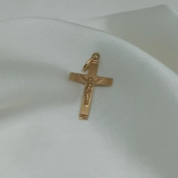 Dije cruz con Cristo - Modelo N� 19