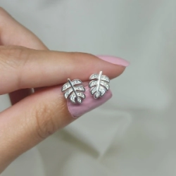 Aros pasantes hojita -  Modelo N� 68