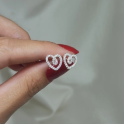 Aros pasantes corazones -  Modelo N� 123