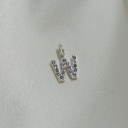 Dije Inicial "W" - Micropiedra