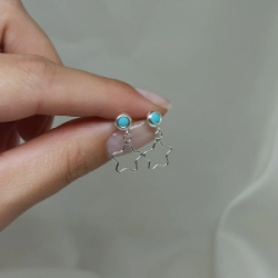 Aros pasantes estrellas - Modelo N� 72