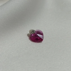 Dije Coraz�n Cristal - Fucsia - chico