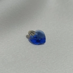 Dije Coraz�n Cristal - Azul - chico