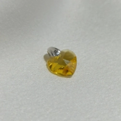 Dije Coraz�n Cristal - Amarillo - chico